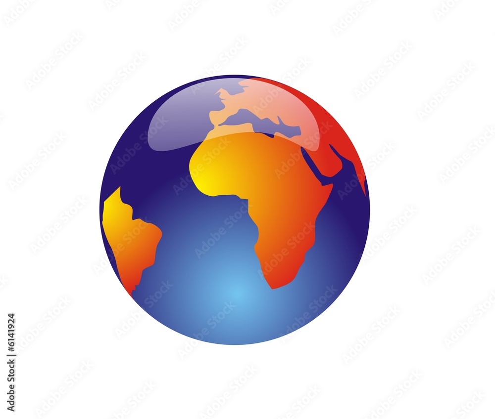 Fototapeta premium Globe of the World. Africa and Europa