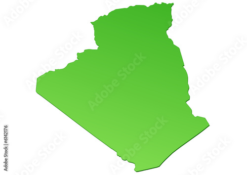 Carte de l'algérie verte