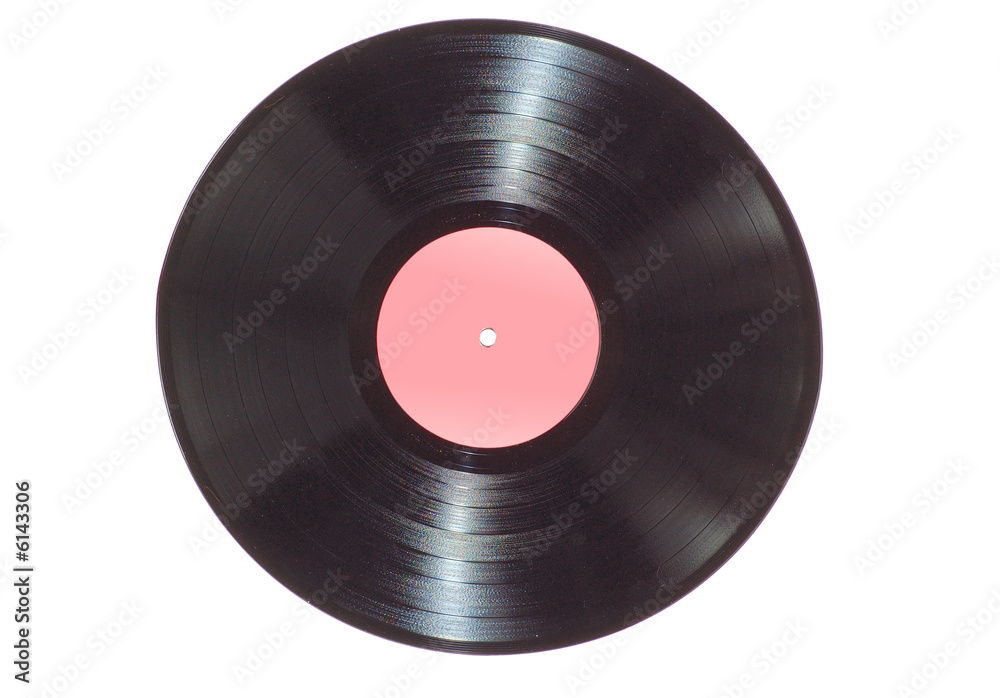 Vinyl Record isolated on a white background.