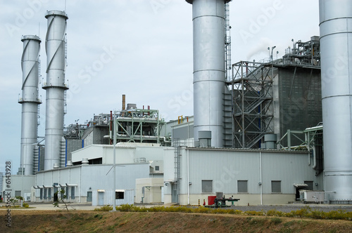 Power plant chimneys in Southern Philippines