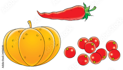 Pumpkin, Pepper and Berries