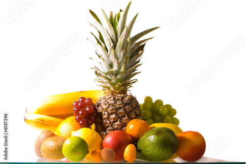 Fototapeta Naklejka Na Ścianę i Meble -  Cornucopia of Fruit on a glass tray