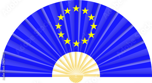Eventail drapeau de l'Europe