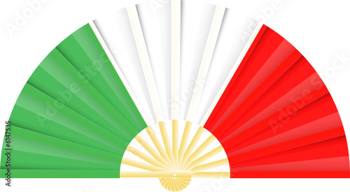 Eventail drapeau de l'Italie