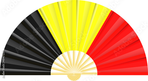 Eventail drapeau de la Belgique