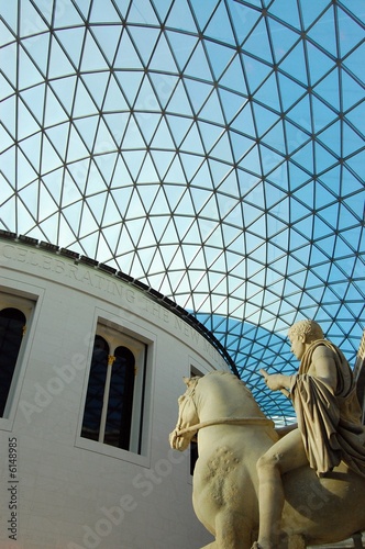 Marble statue at Great Court photo