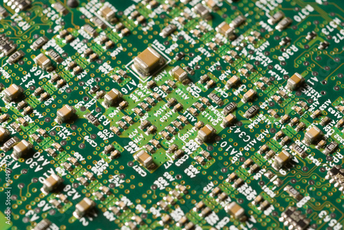 a closeup of a motherboard from a laptop computer