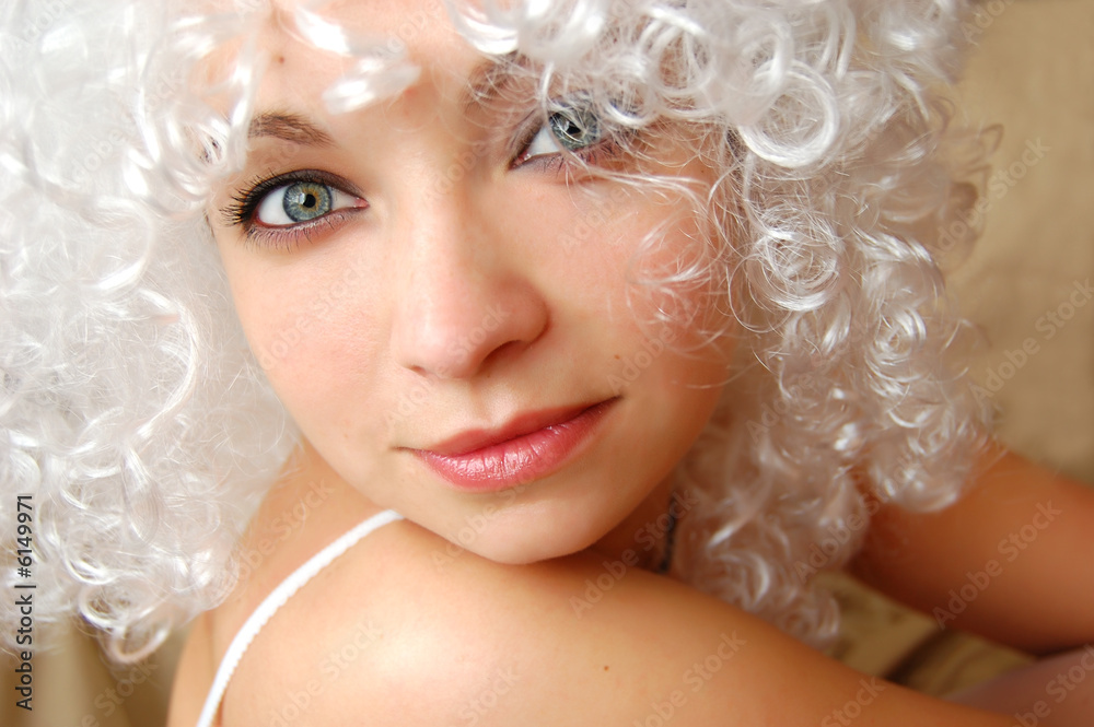 Beautiful girl in white twig Beautiful girl in white twig