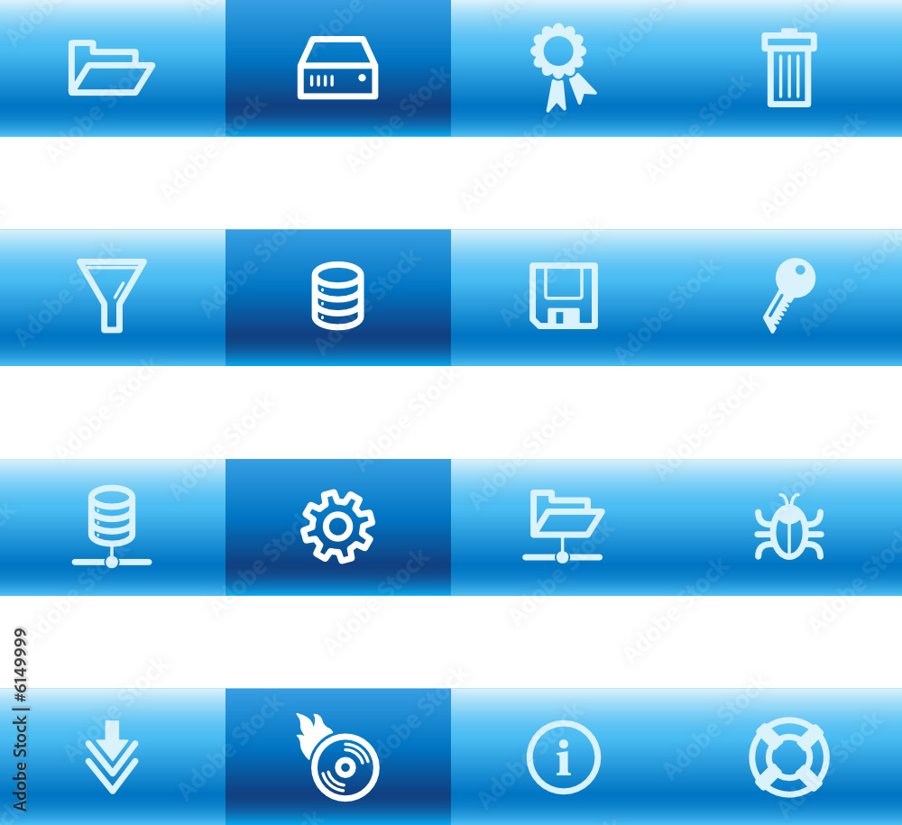 Blue bar server icons