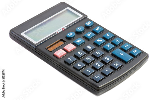 business calculator isolated over white background