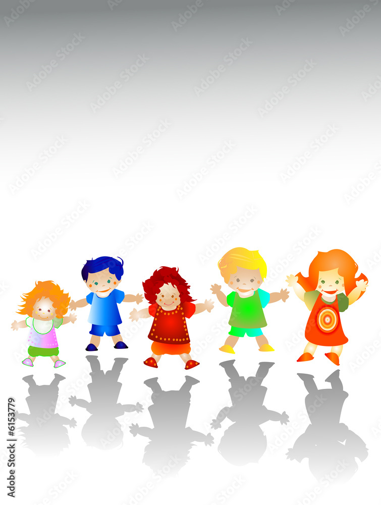 kids playing; group of happy children kids playing; group of happy children