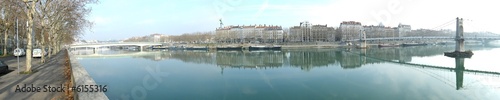 Lyon, les quais du rhone, panorama