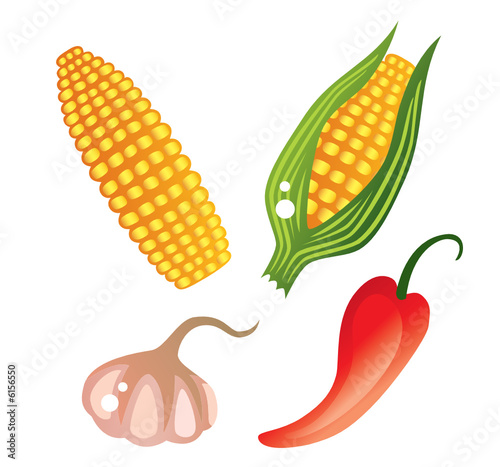 Set of vegetables