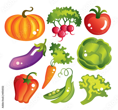 Set of vegetables