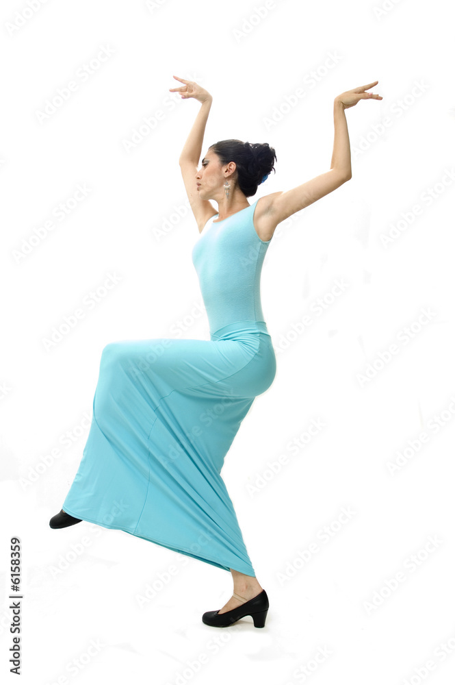 Portrait of young hispanic flamenco dancer girl isolated Portrait of young hispanic flamenco dancer girl isolated
