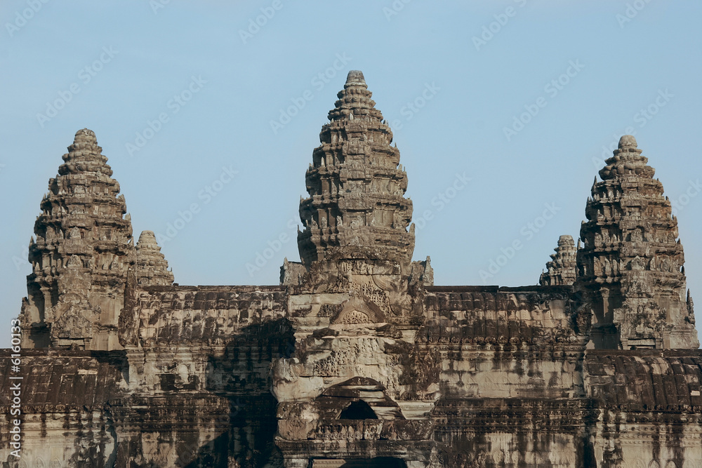 towers of angkor wat in cambodia towers of angkor wat in cambodia