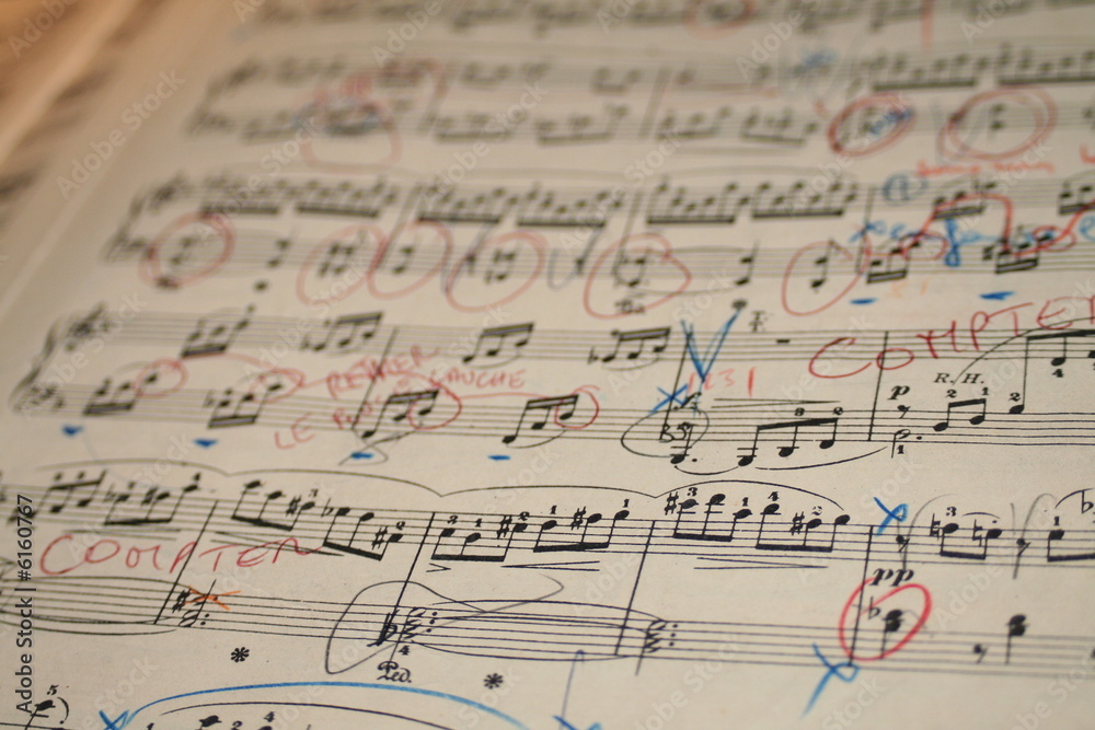 Naklejka premium partition musicale