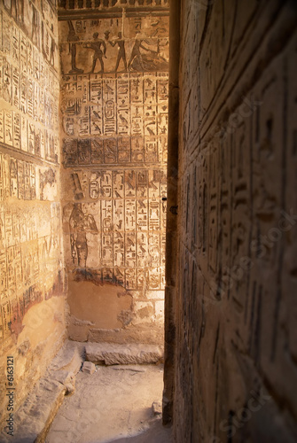 Sacred place in Medinet Habu ancient temple, Egypt, Luxor photo