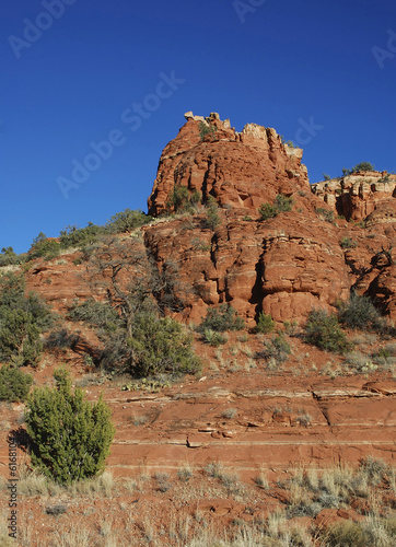 The bright red cliffs of Sedona  Arizona.