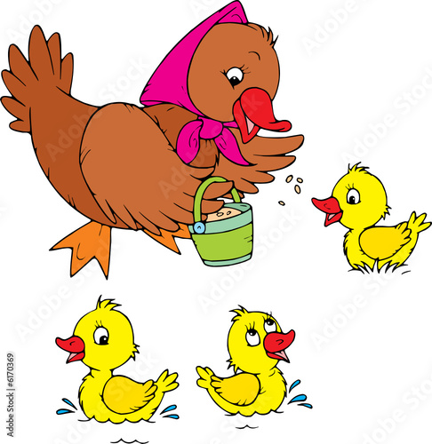 Hen and Ducklings
