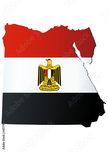 Carte de l'Egypte (Drapeau)