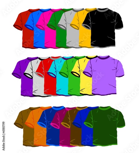 farbige t-shirt collektion photo