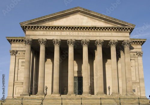 The side of St Georges Hall in Liverpool 