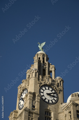 One of the famous Liverbirds in Liverpool Capital of culture