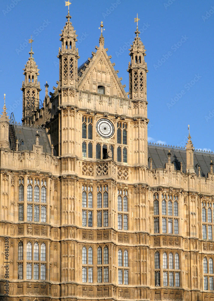 British parliament building, detail of facade