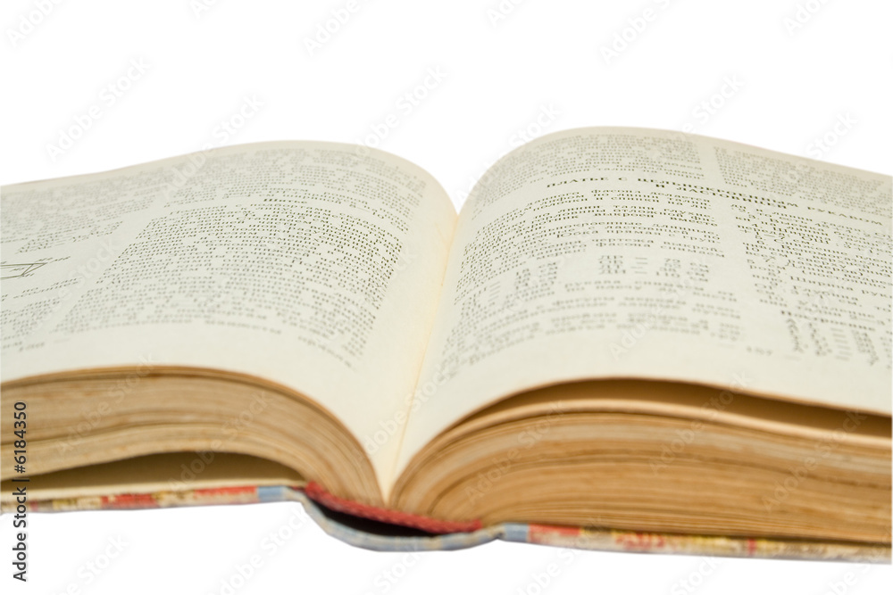 turned book on the isolated background turned book on the isolated background