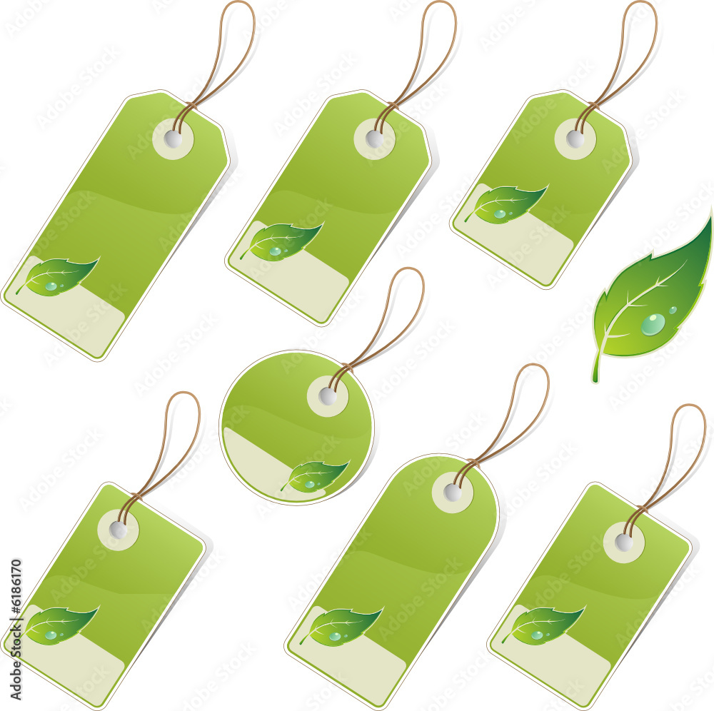 étiquettes à feuille