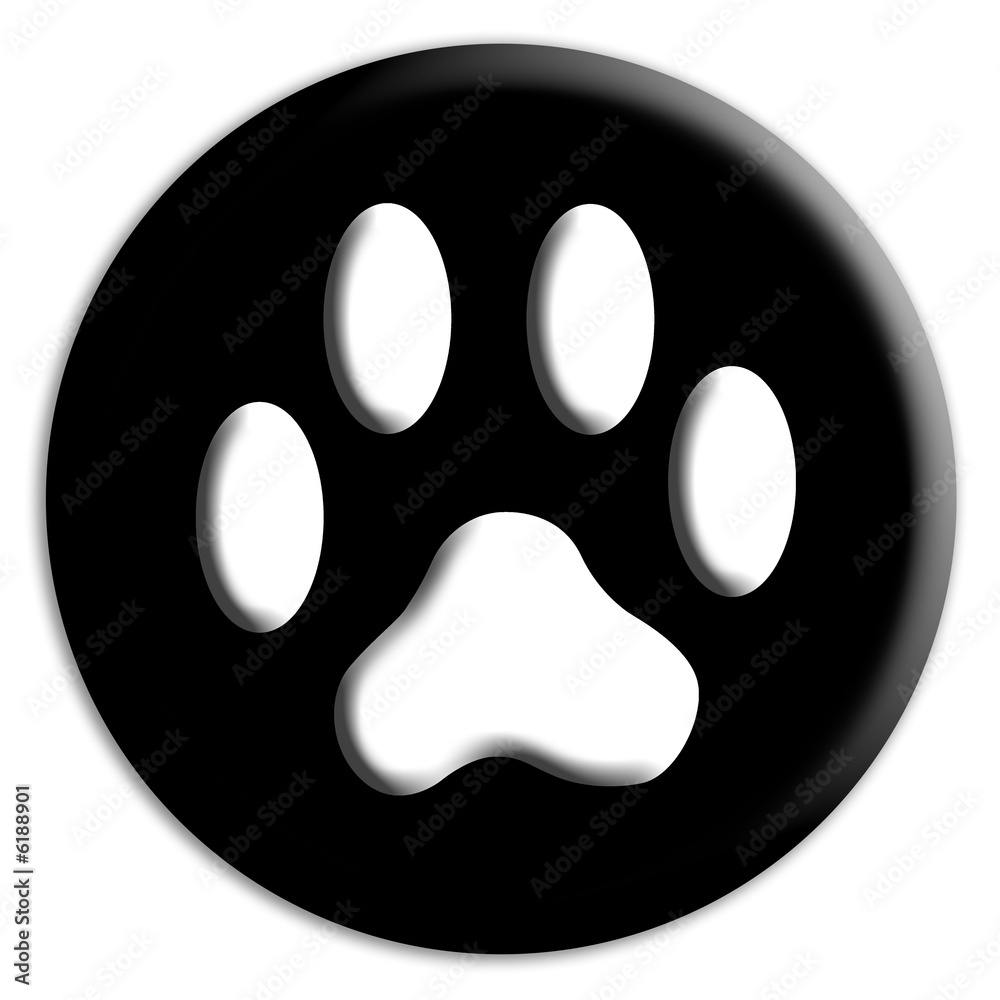 Fototapeta premium Pfote, Tatze, Abdruck