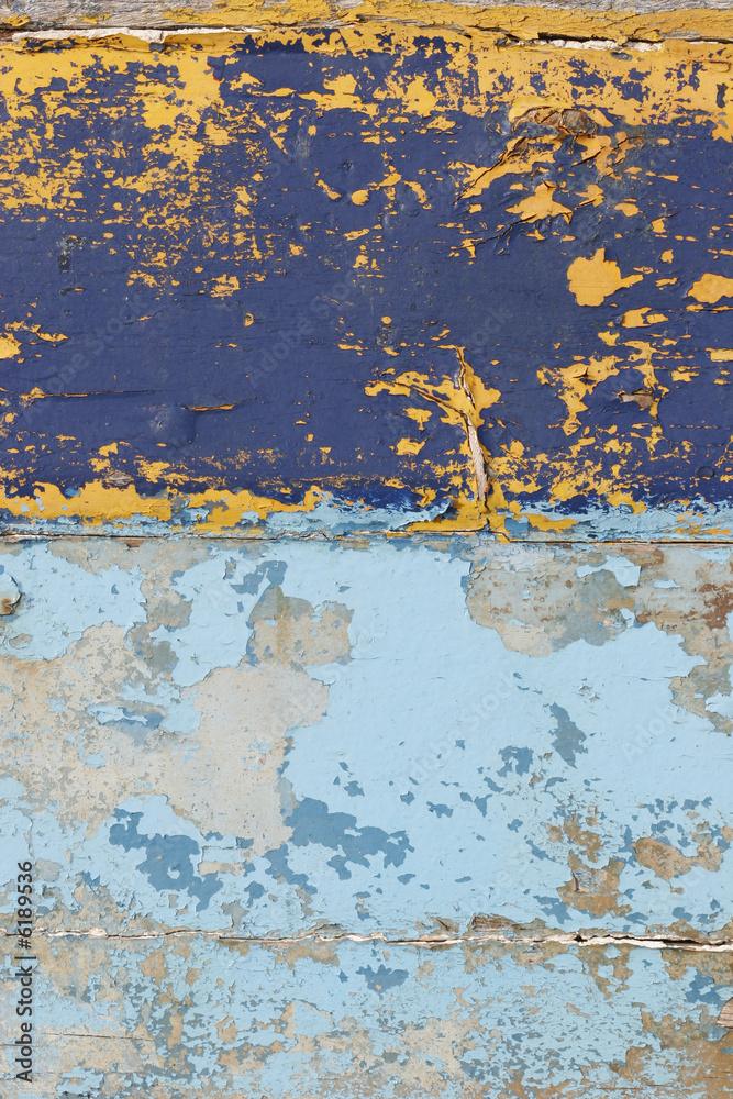 blue and yellow used paint blue and yellow used paint