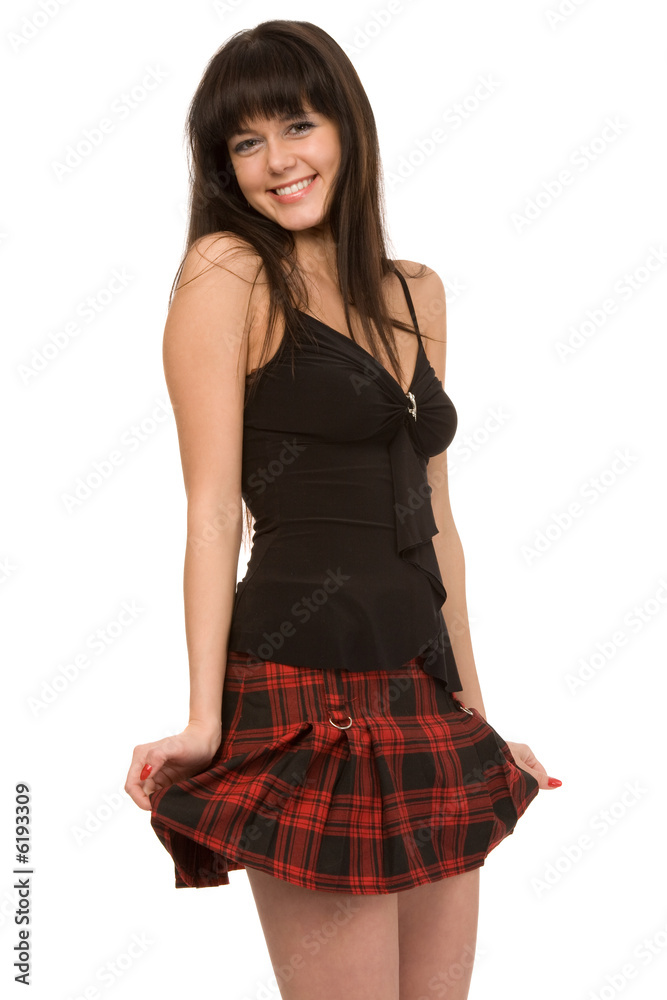 pretty young woman isolated on white background pretty young woman isolated on white background