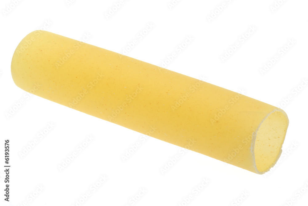 single raw cannelloni isolated on white single raw cannelloni isolated on white