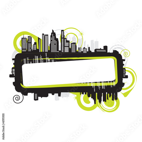 Cityscape, abstract frame, with place for your text