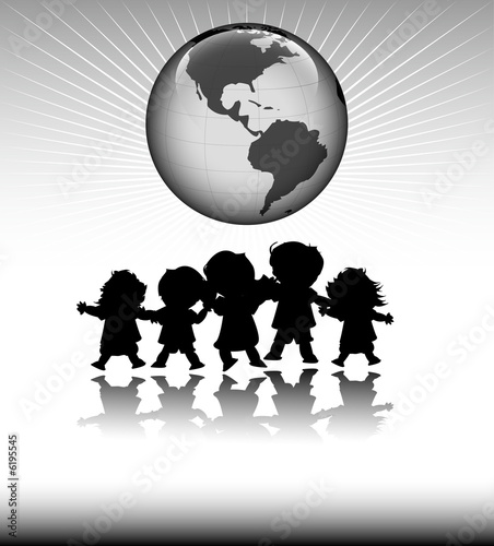 kids and planet earth; happ...