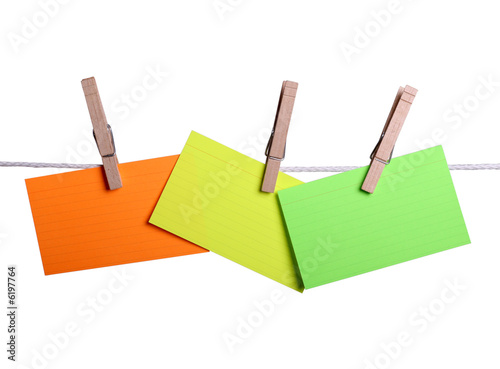 Postcard Notes on a Clothes Line