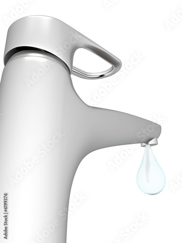 Shining metal faucet and a ...
