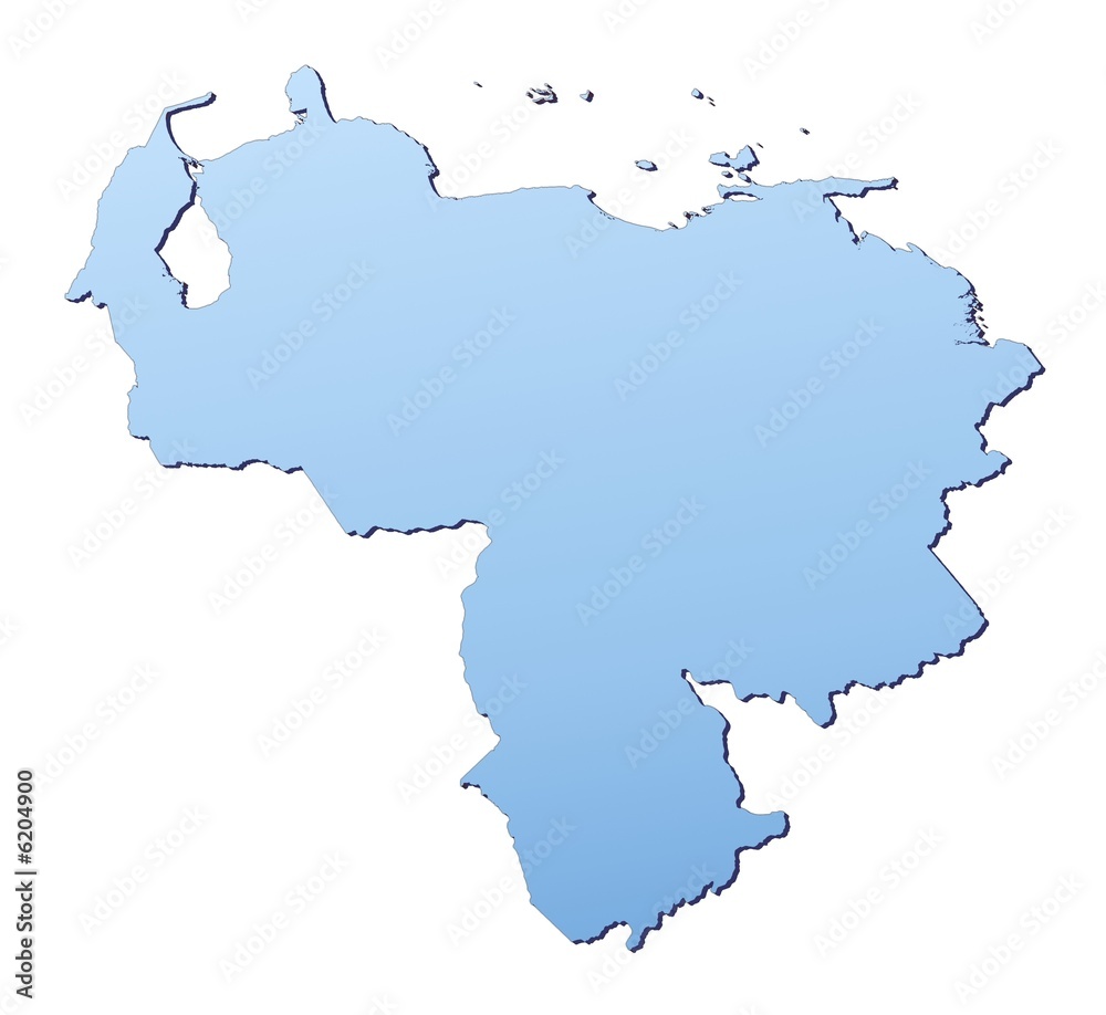 Obraz premium Venezuela map filled with light blue gradient