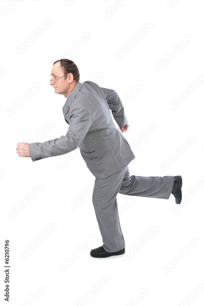 Running senior business man 2 Running senior business man 2