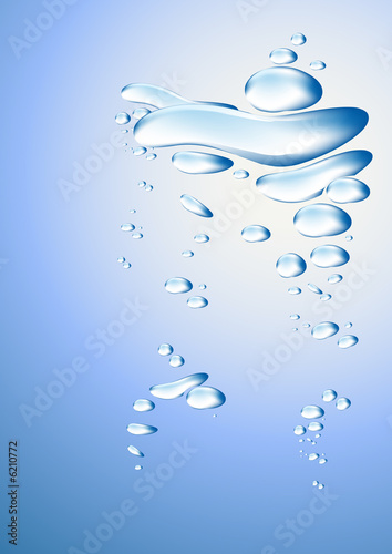 Vector illustration of water bubbles rising to the top.