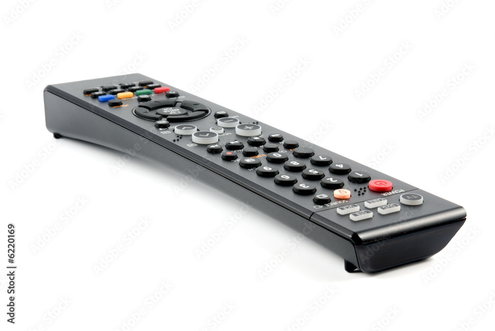 Remote control panel on a white background Remote control panel on a white background