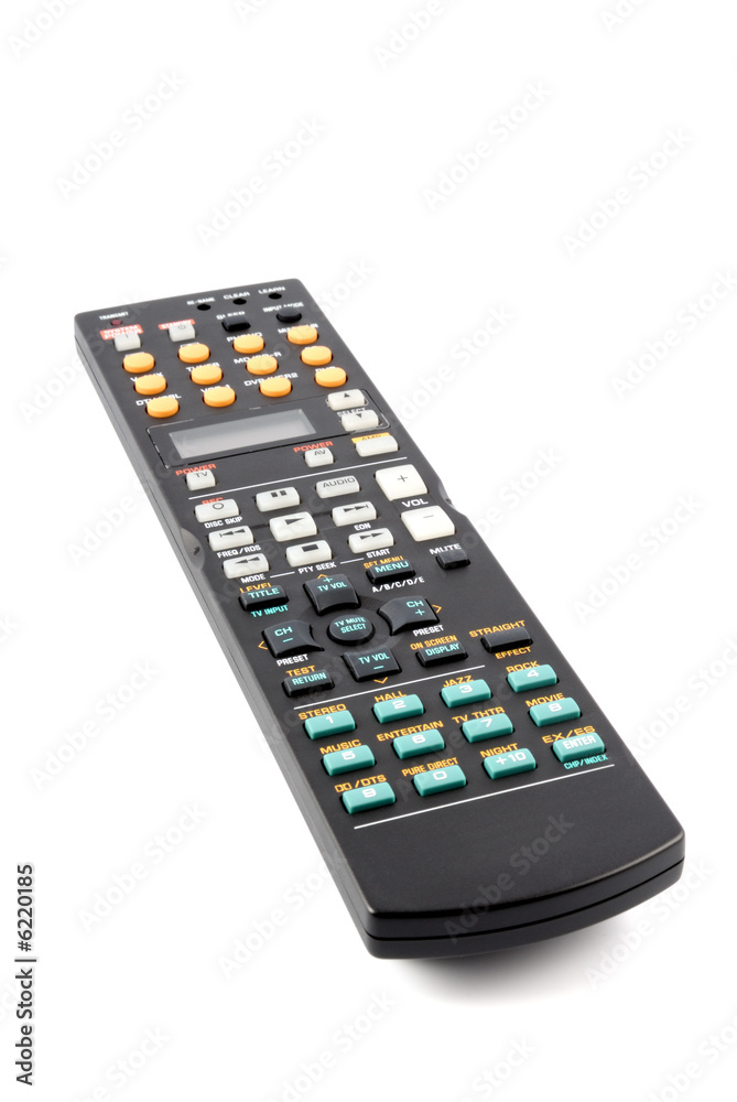 Remote control panel on a white background Remote control panel on a white background