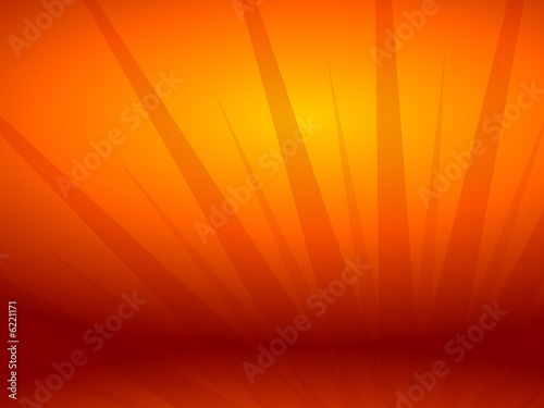 Rendered brightly background with red and orange rays