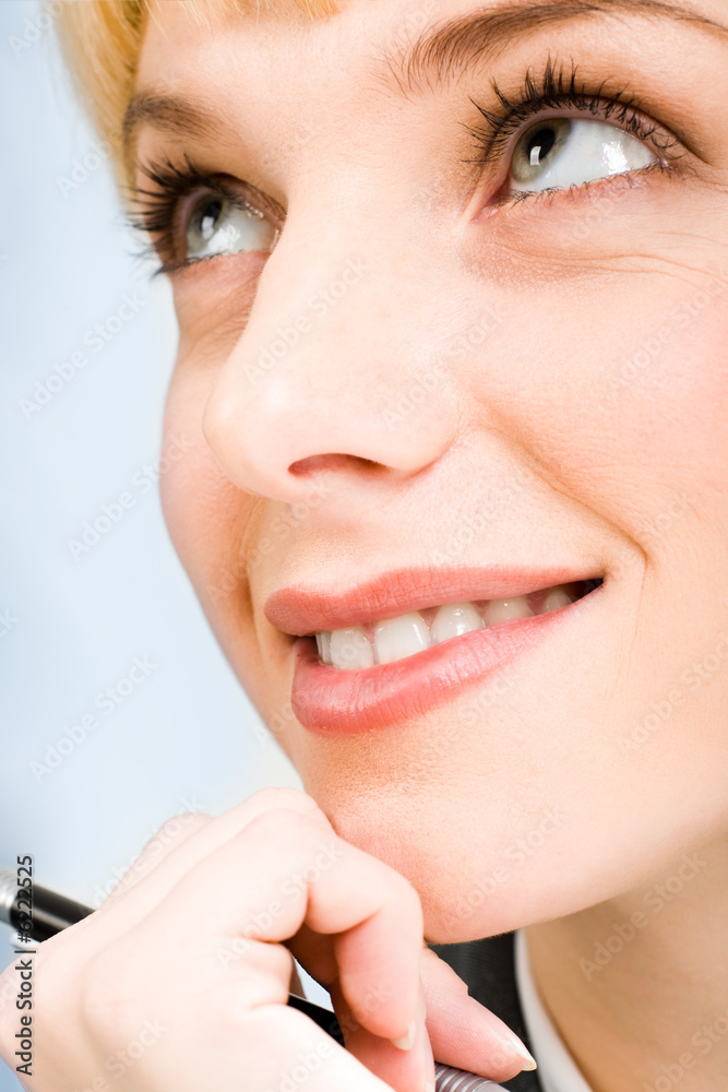 Obraz premium Close-up of face of beautiful business woman 