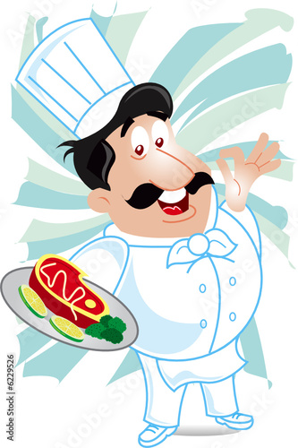 cocinero con plato