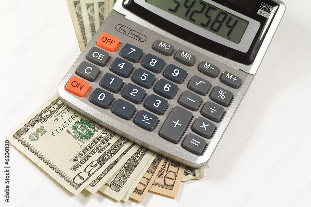 a lot of american money and coins and calculator a lot of american money and coins and calculator