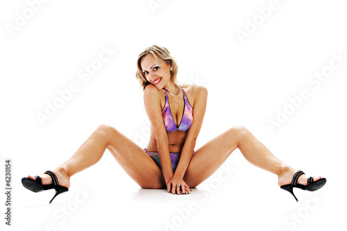 sexual flirt isolated on white background photo
