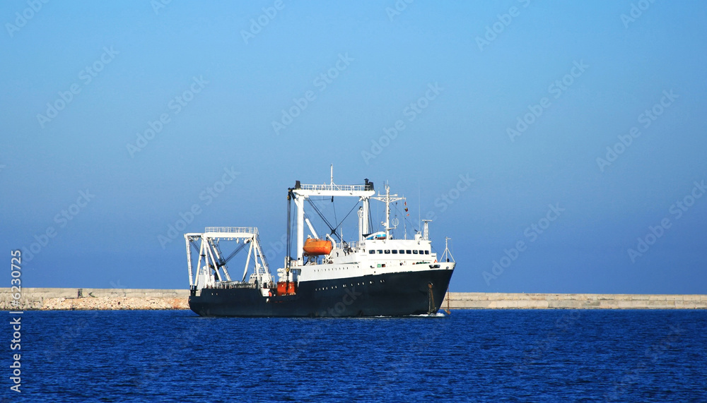 boat  in a bay of the black sea